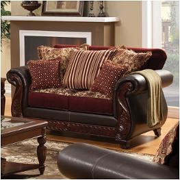 Sm6107n-lv Furniture Of America Franklin - Burgundy Living Room Furniture Loveseat