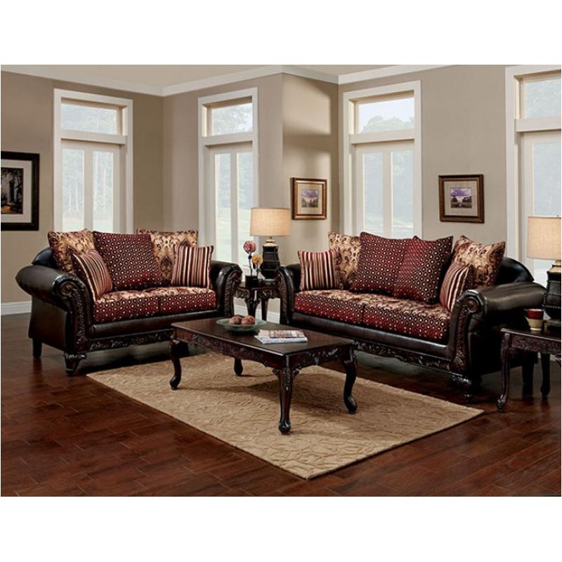 Sm7507n-sf Furniture Of America Ellis Living Room Furniture Sofa