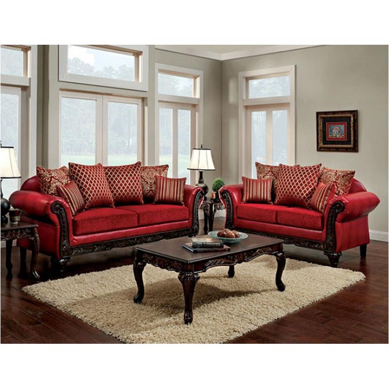 Sm7640n-sf Furniture Of America Marcus Living Room Furniture Sofa