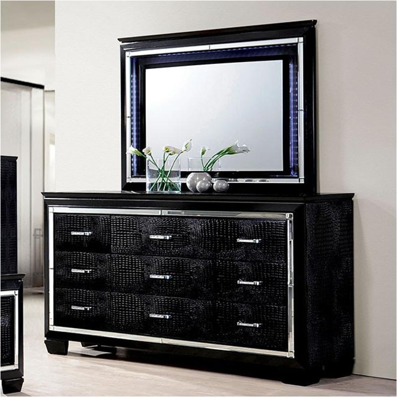 Cm7979bk-d Furniture Of America Bellanova - Black Bedroom Furniture Dresser