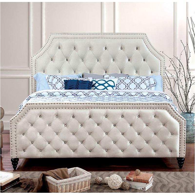 Cm7675ck Furniture Of America Claudine Bedroom Furniture Bed