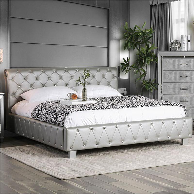Cm7056sv-ck Furniture Of America Juilliard Bedroom Furniture Bed