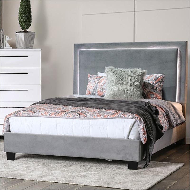 Cm7695gy-ek Furniture Of America Erglow Bedroom Furniture Bed