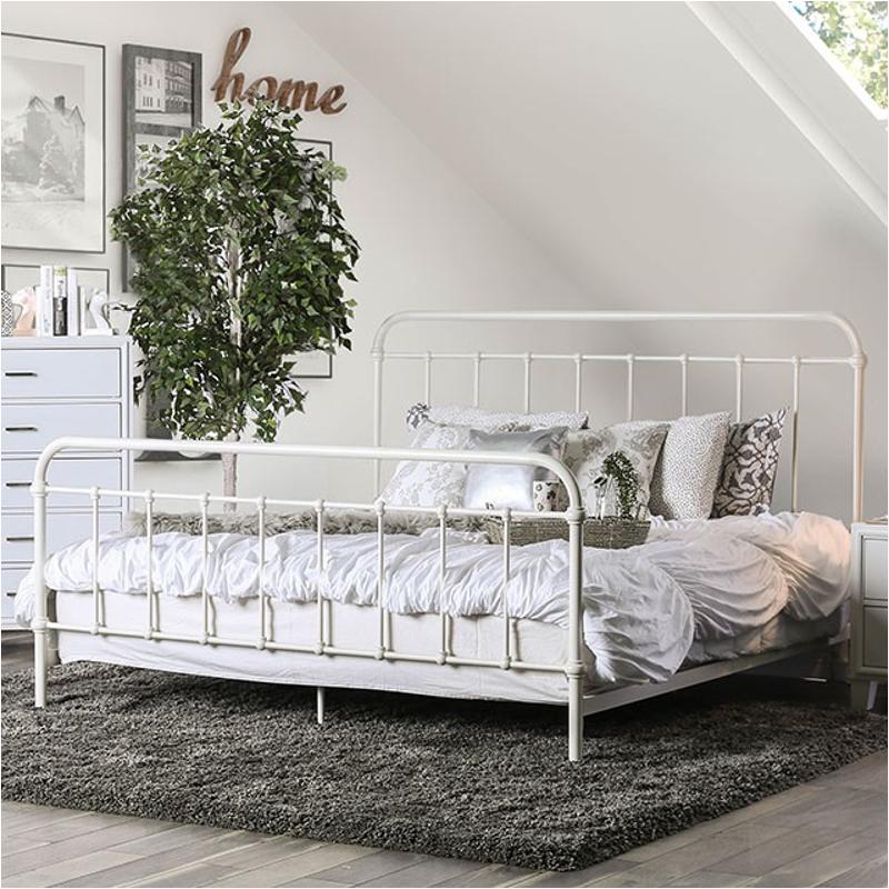 Cm7701wh-ck Furniture Of America Iria Bedroom Furniture Bed