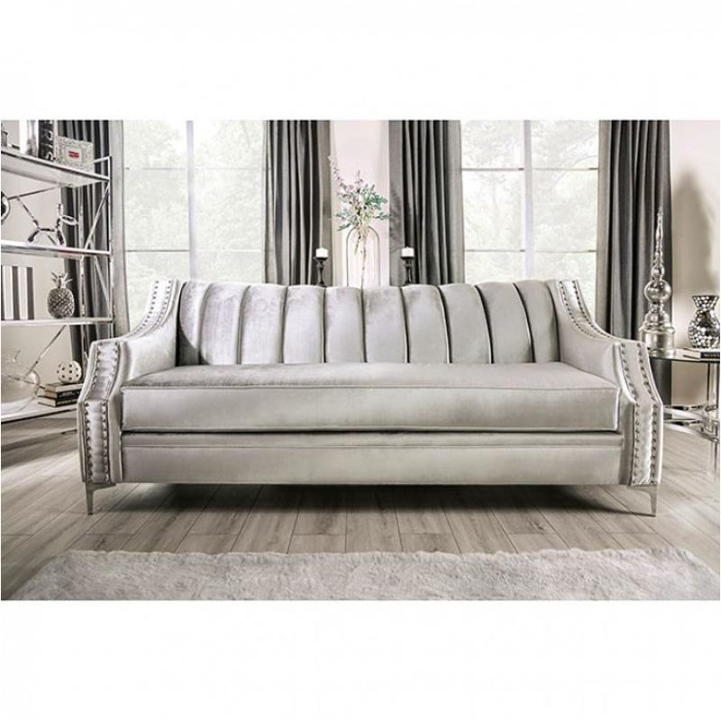 Furniture of America - Stickney Loveseat in Light Gray - SM6441-LV