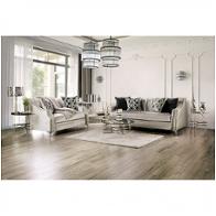 Sm2686-sf Furniture Of America Elicia - Silver/black Living Room Furniture Sofa