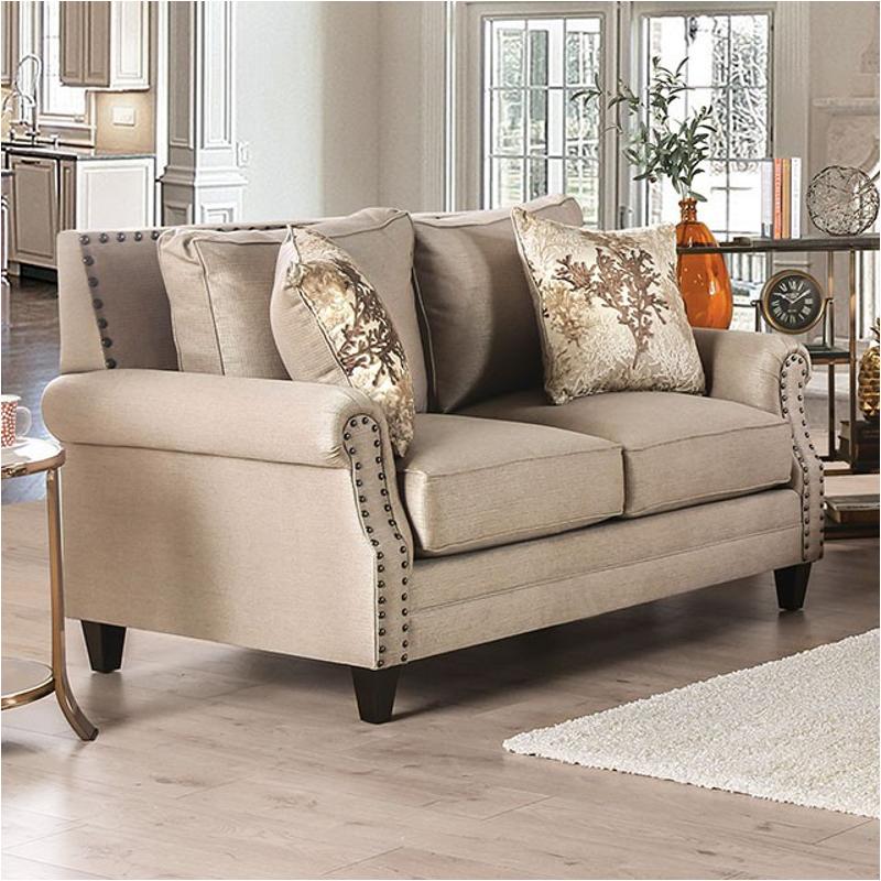 Sm2676-lv Furniture Of America Briana Living Room Furniture Loveseat