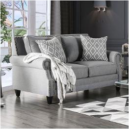 Sm2673-lv Furniture Of America Giovanni - Gray Living Room Furniture Loveseat