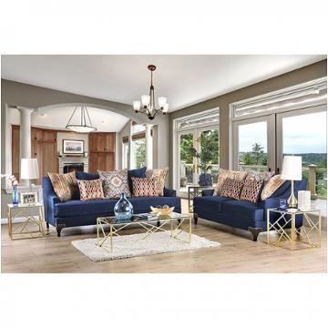 Sm2210-sf Furniture Of America Sisseton - Navy Living Room Furniture Sofa