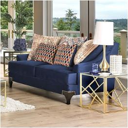 Sm2210-lv Furniture Of America Sisseton - Navy Living Room Furniture Loveseat