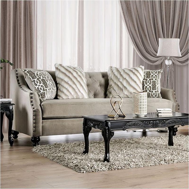 Sm2668-sf Furniture Of America Ezrin Living Room Furniture Sofa