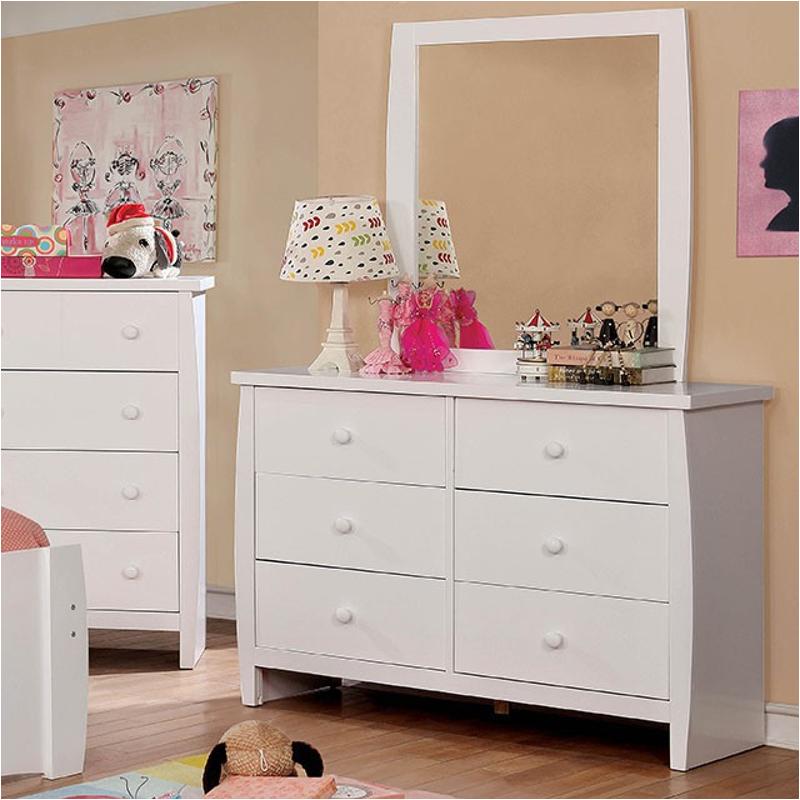 Cm7651wh-d Furniture Of America Marlee Bedroom Furniture Dresser