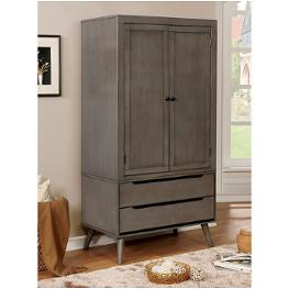 Cm7386gy-ar Furniture Of America Lennart Bedroom Furniture Armoire