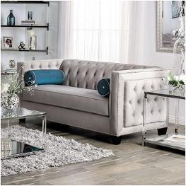 Sm2283-lv Furniture Of America Silvan Living Room Furniture Loveseat