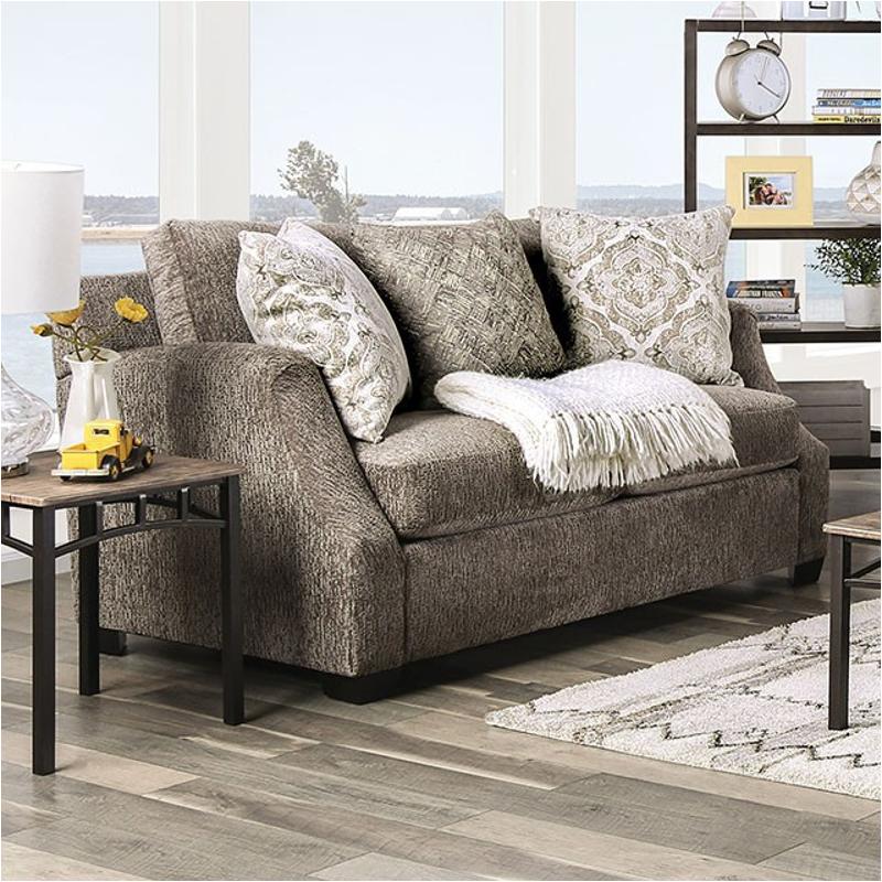 Sm3082-lv Furniture Of America Laila - Gray Living Room Furniture Loveseat