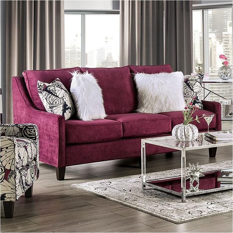 Sm8016-sf Furniture Of America Jillian Living Room Furniture Sofa