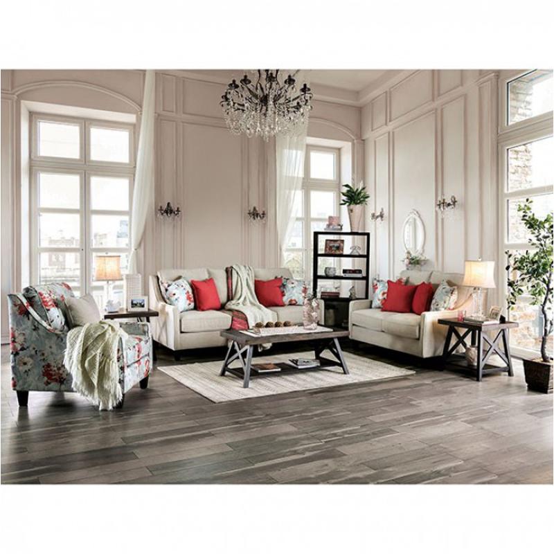 Sm8014-sf Furniture Of America Nadene Living Room Furniture Sofa