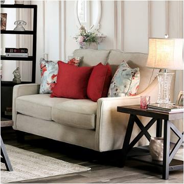 Sm8014-lv Furniture Of America Nadene Living Room Furniture Loveseat
