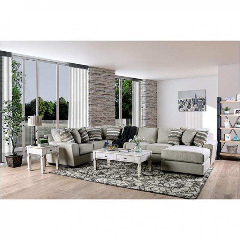 Sm1285 Furniture Of America Colstrip Living Room Furniture Sectional