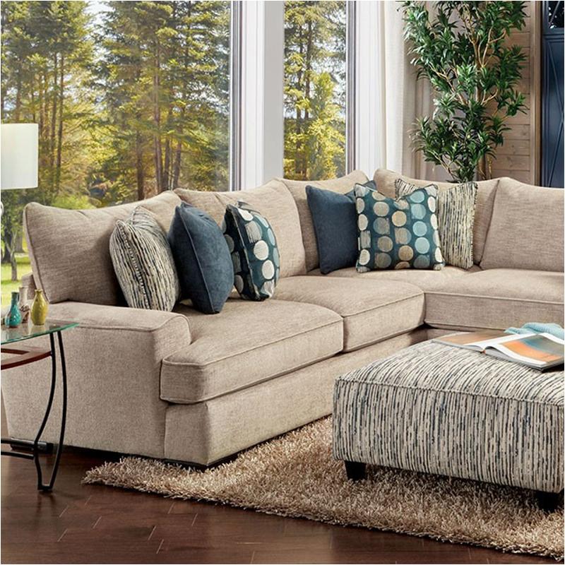 Sm8187 Furniture Of America Eastleigh Living Room Furniture Sectional