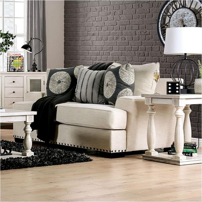 Sm1283-lv Furniture Of America Germaine Living Room Furniture Loveseat