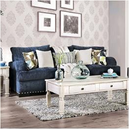 Sm6222-sf Furniture Of America Zayla - Navy Living Room Furniture Sofa