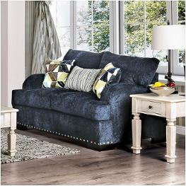 Sm6222-lv Furniture Of America Zayla - Navy Living Room Furniture Loveseat