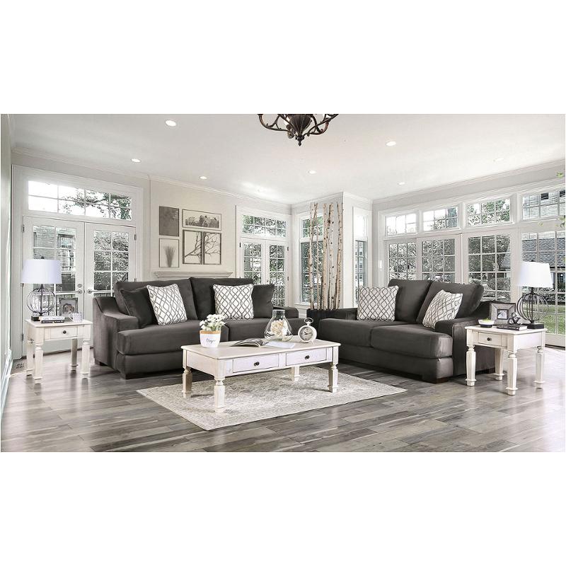 Sm9101-sf Furniture Of America Adrian - Gray Sofa - Gray