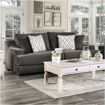 Sm9102-sf Furniture Of America Adrian - Charcoal Living Room Furniture Sofa