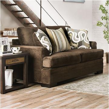 Sm3081-lv Furniture Of America Taliyah - Brown Living Room Furniture Loveseat
