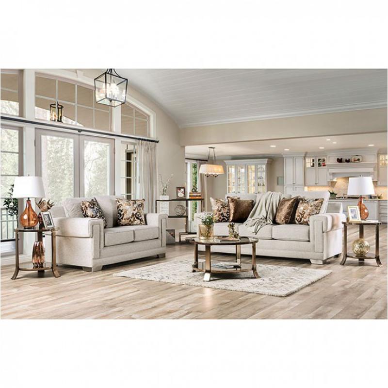 Sm6437-sf Furniture Of America Emely Living Room Furniture Sofa