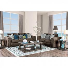 Sm3076-sf Furniture Of America Pauline - Charcoal Living Room Furniture Sofa