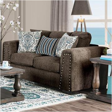 Sm3076-lv Furniture Of America Pauline - Charcoal Living Room Furniture Loveseat