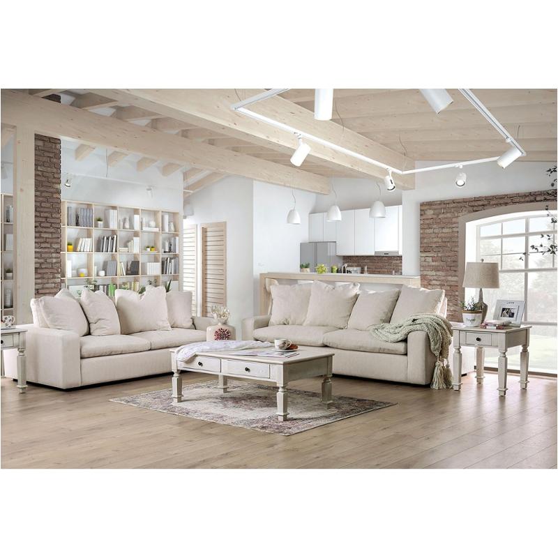 Sm9103-sf Furniture Of America Acamar - Cream Sofa - Cream