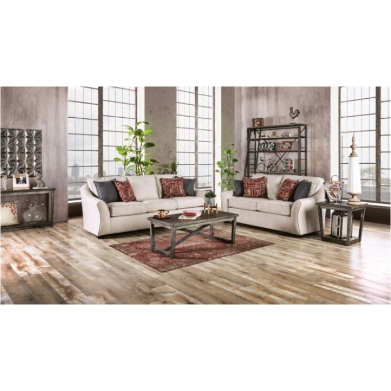 Sm8003-sf Furniture Of America Jarrow - Ivory Living Room Furniture Sofa