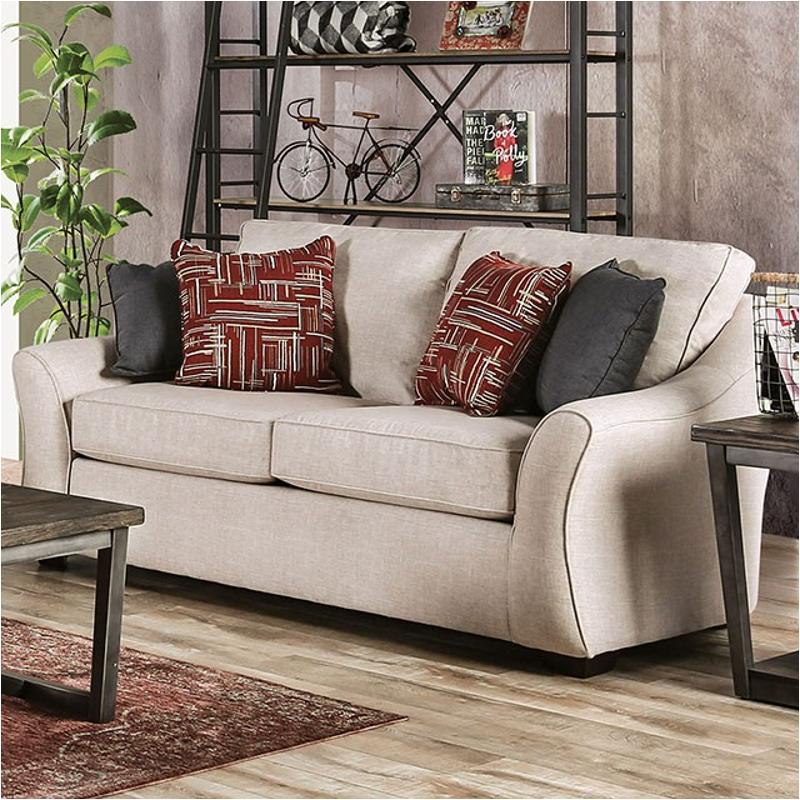 Sm8003-lv Furniture Of America Jarrow - Ivory Living Room Furniture Loveseat
