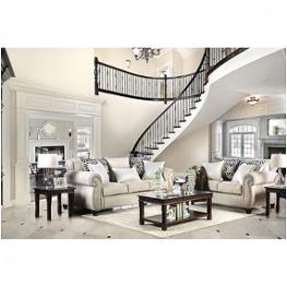 Sm6152-sf Furniture Of America Sinatra - Light Mocha Living Room Furniture Sofa