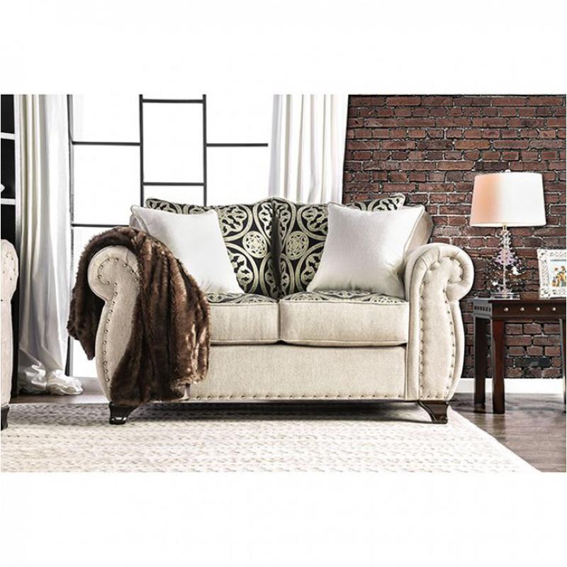 Sm6152-lv Furniture Of America Sinatra - Light Mocha Living Room Furniture Loveseat