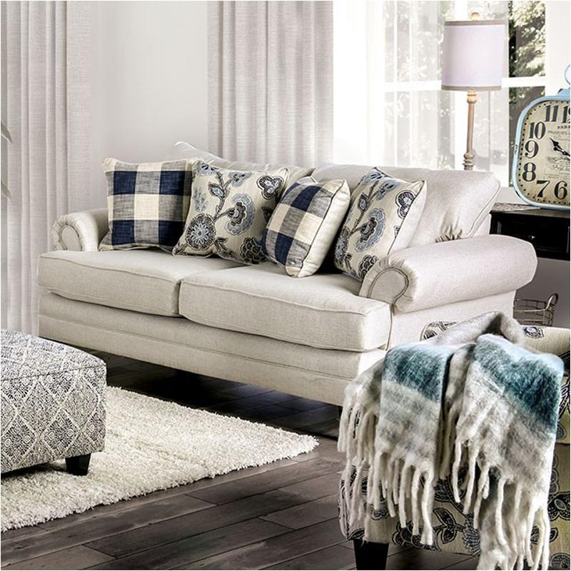 Sm8101-lv Furniture Of America Nash Living Room Furniture Loveseat