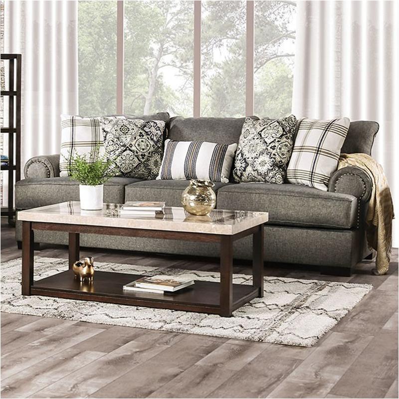 Furniture of America - Stickney Loveseat in Light Gray - SM6441-LV