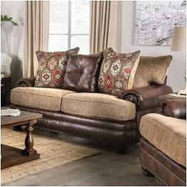 Sm5148-lv Furniture Of America Fletcher Living Room Furniture Loveseat