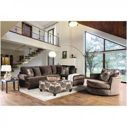 Sm5143br Furniture Of America Bonaventura - Brown Living Room Furniture Sectional