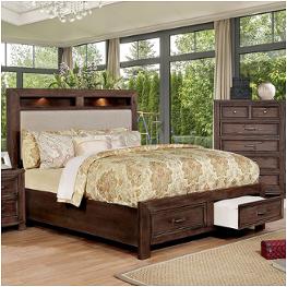 Cm7365a-ek Furniture Of America Tywyn - Dark Oak Bedroom Furniture Bed