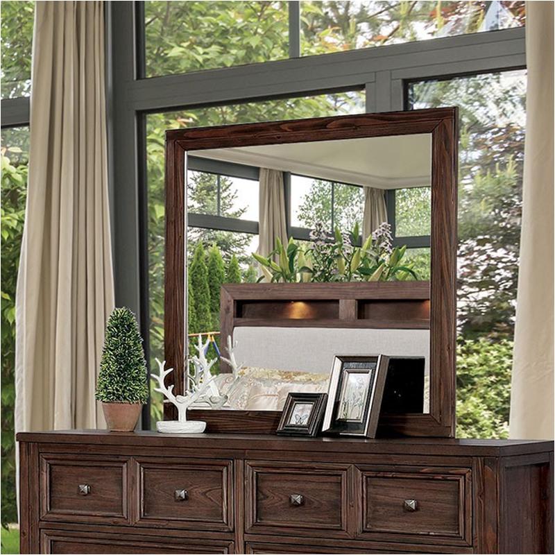 Cm7365a-m Furniture Of America Tywyn - Dark Oak Bedroom Furniture Mirror