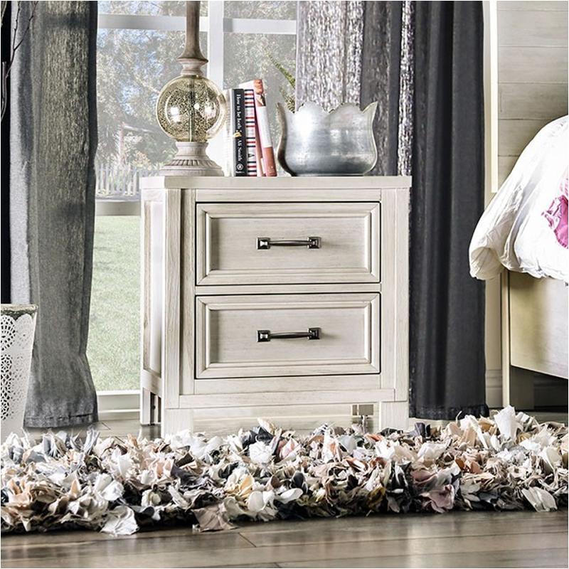 Cm7365wh-n Furniture Of America Tywyn - Antique White Bedroom Furniture Nightstand