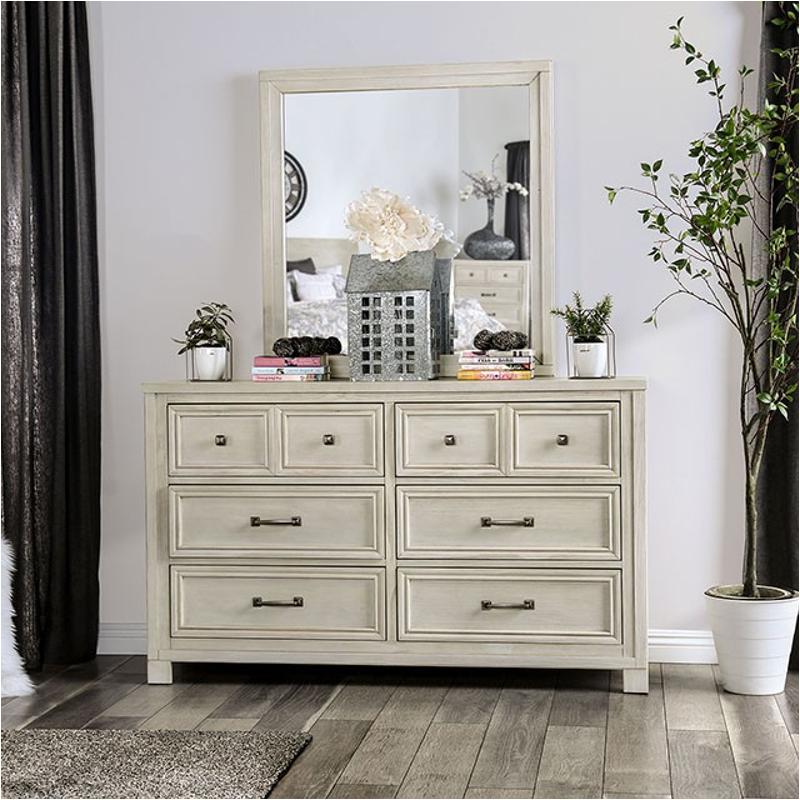 Cm7365wh-d Furniture Of America Tywyn - Antique White Bedroom Furniture Dresser