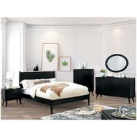 Cm7386bk-q Furniture Of America Lennart - Black Bedroom Furniture Bed