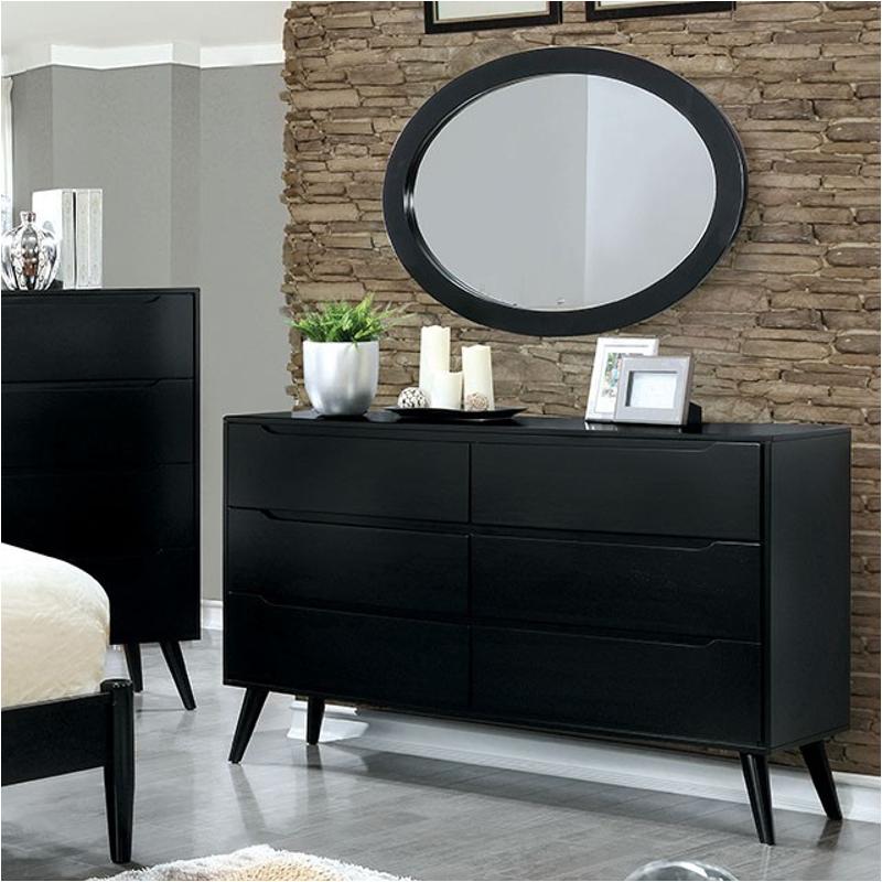 Cm7386bk-d Furniture Of America Lennart - Black Bedroom Furniture Dresser