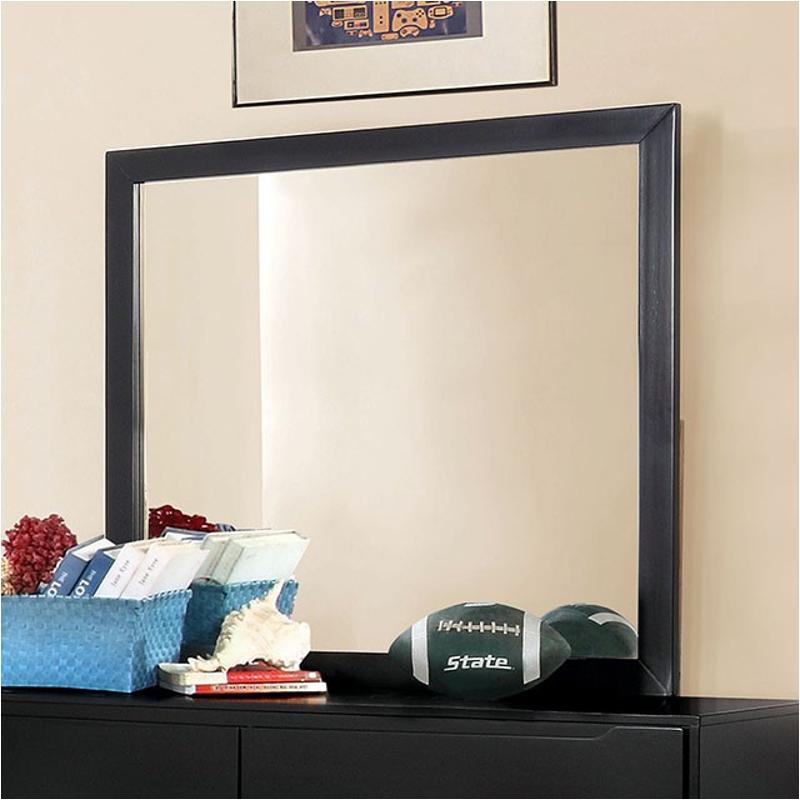 Cm7386bk-m Furniture Of America Lennart - Black Bedroom Furniture Mirror