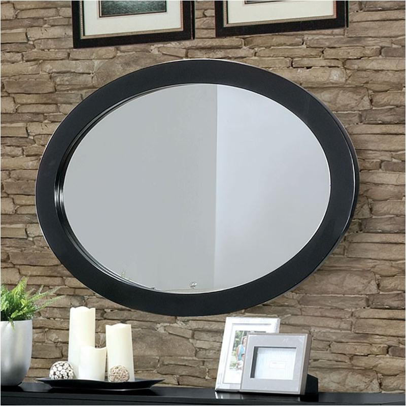 Cm7386bk-mo Furniture Of America Lennart - Black Bedroom Furniture Mirror